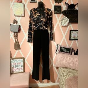 Elegant Black and Sunflower Jumpsuit